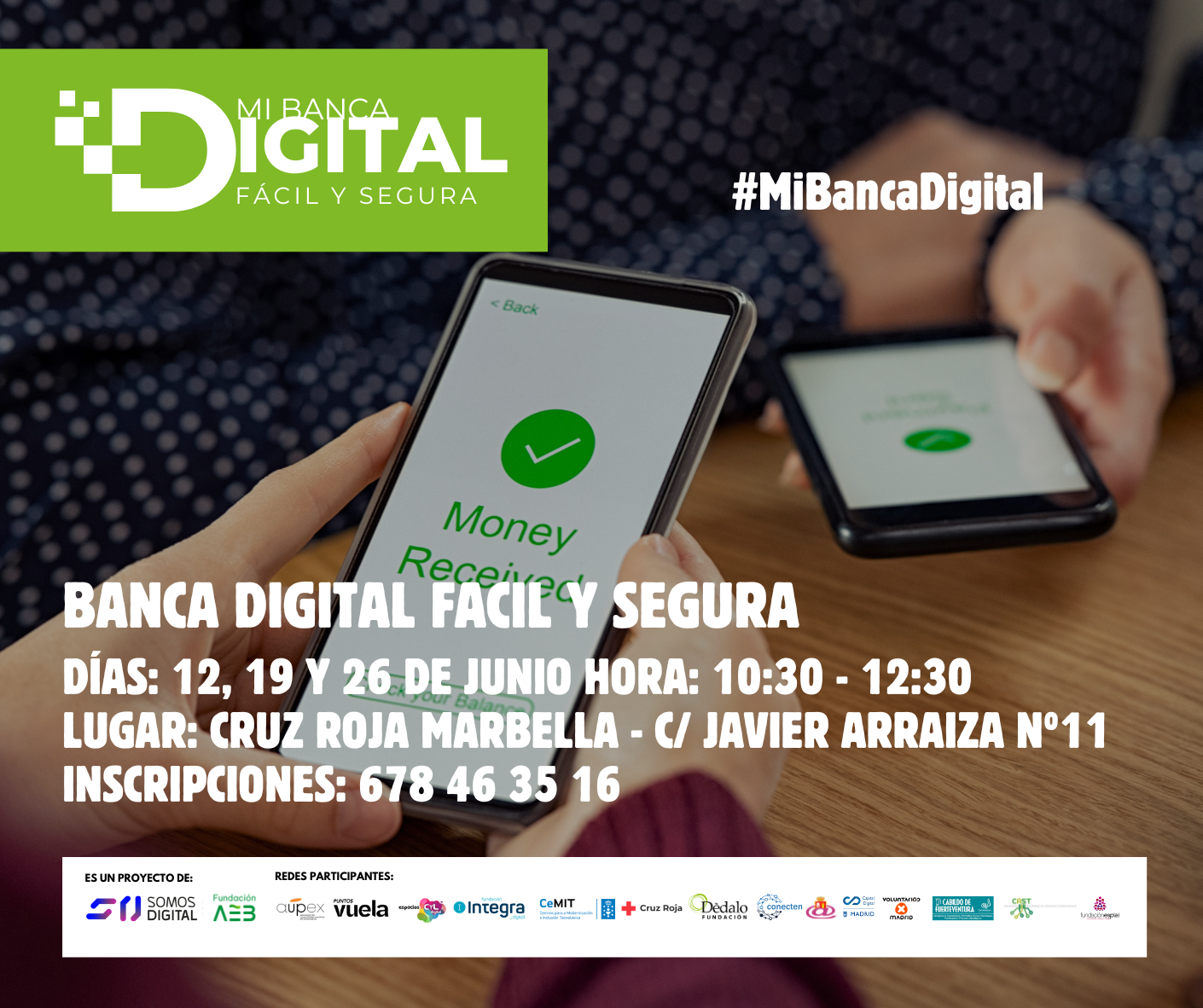 TALLER MI BANCA DIGITAL FACIL Y SEGURA CRUZ ROJA MARBELLA